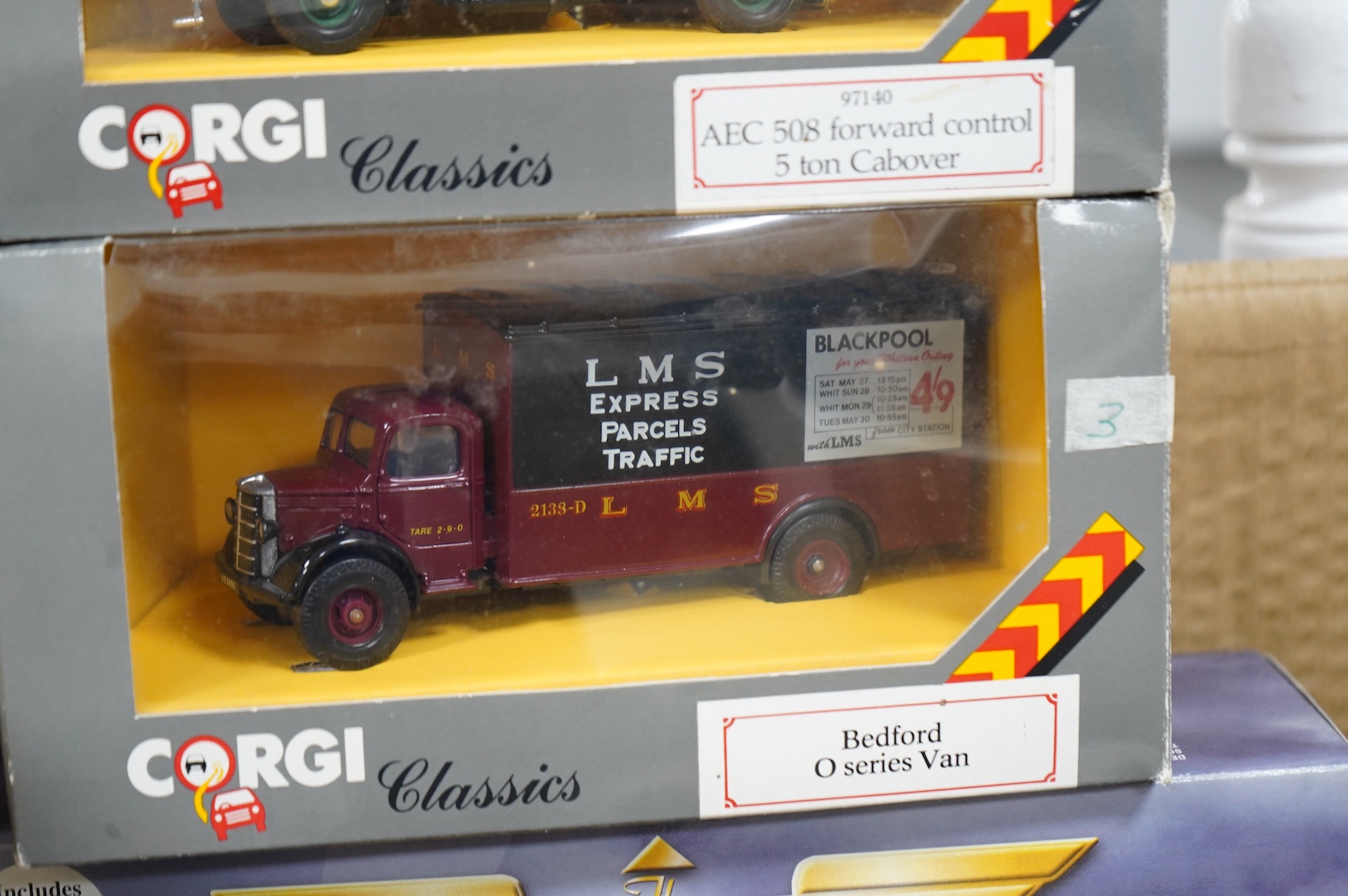 Sixty boxed diecast vehicles by EFE, Corgi Classics, Oxford Diecast, Vanguards, Corgi Aviation Archive, Matchbox Models of Yesteryear, etc. vehicles include; EFE commercial vehicles and cars, 1:76 scale trackside vehicle